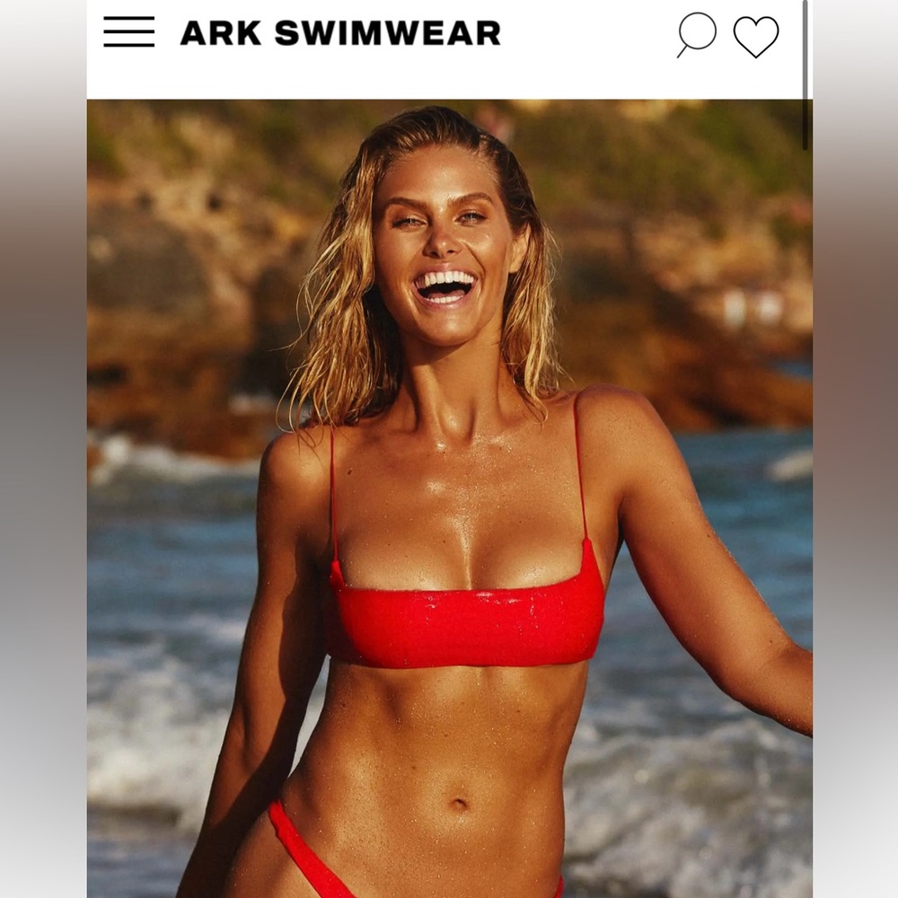 NEW Ark Swimwear Set red bikini size Small top / Medium bottom